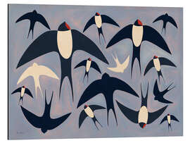 Magnettafel Schwalben