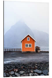Aluminium print The Red House, Lofoten - Achim Thomae