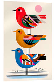 Acrylic print Three birds - nobelart