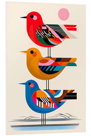 Quadro em PVC Three birds - nobelart