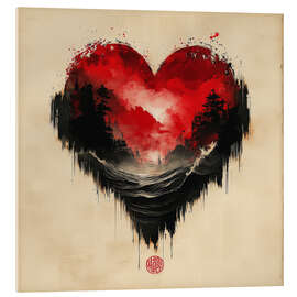 Tableau en verre acrylique Love Edo
