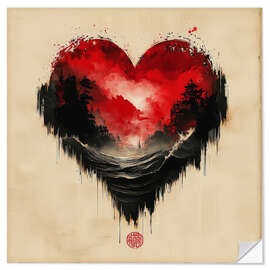 Sticker mural Love Edo