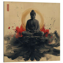 Alubild Buddha-Meditation