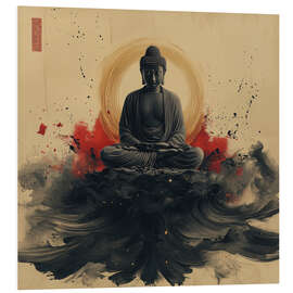 Bilde på skumplate Buddha meditation