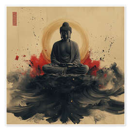 Poster Buddha meditation