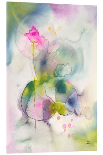 Acrylglasbild Meditation mit Lotus