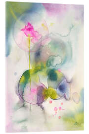 Acrylglasbild Meditation mit Lotus