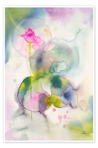 Póster Meditation with Lotus