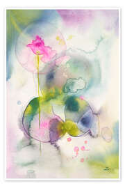 Poster Meditation with Lotus