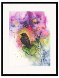 Framed art print Meditation with Blackbird