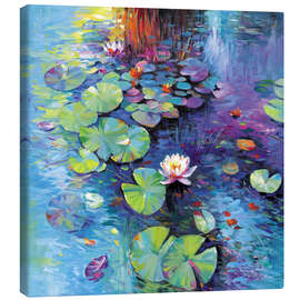 Lerretsbilde Colourful Water Lilies on a Pond - Leon Devenice