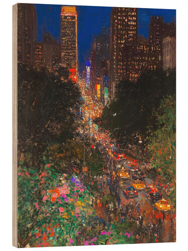 Hout print Luminous New York