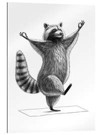 Gallery Print Waschbär macht Yoga