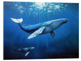 Akrylglastavla Whale family - Yoo Choong Yeul