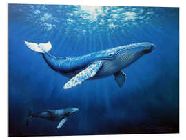 Quadro em alumínio Whale family - Yoo Choong Yeul