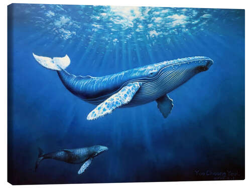 Canvastavla Whale family