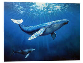 Hartschaumbild Walfamilie