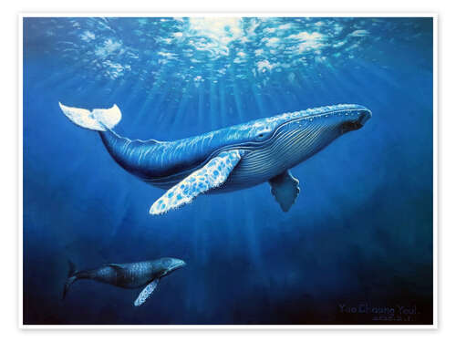 Poster Whale family