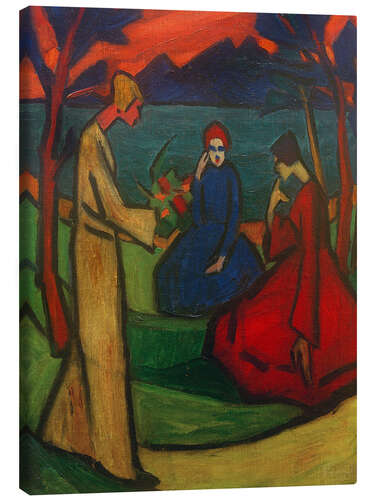 Obraz na płótnie Three Women (Trio) - Erma Bossi, 1910