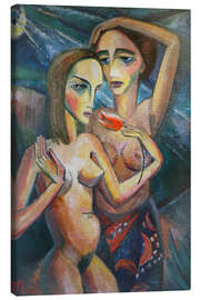 Tableau sur toile Two Girls with Tulips, 1921 - Dorothea Maetzel-Johannsen