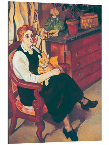 Cuadro de aluminio Portrait of Miss Lily Walton with Raminou