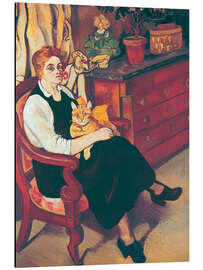 Cuadro de aluminio Portrait of Miss Lily Walton with Raminou - Suzanne Valadon