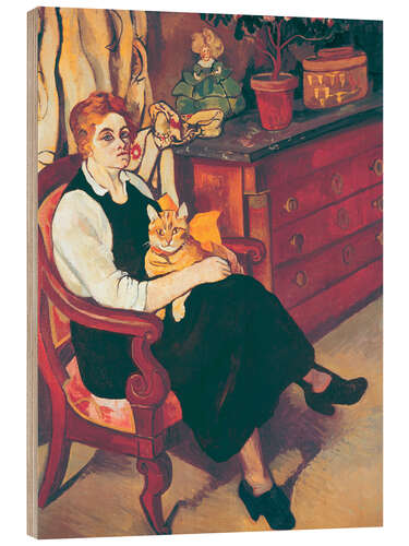 Obraz na drewnie Portrait of Miss Lily Walton with Raminou
