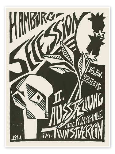 Poster Hamburg Secession II Exhibition at Kunstverein Alte Kunsthalle