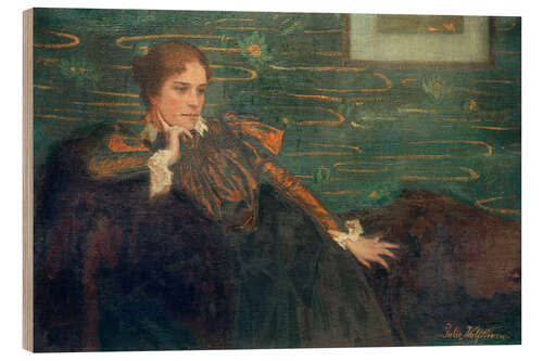 Wood print Portrait of Hedwig Lachmann, 1917
