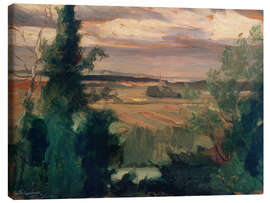 Stampa su tela Landscape on the Oise - Maria Slavona
