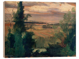 Wood print Landscape on the Oise - Maria Slavona