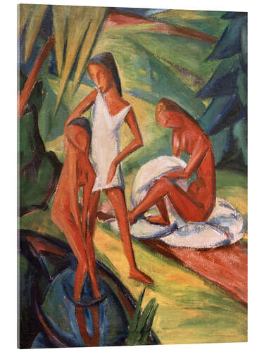 Obraz na szkle akrylowym Three Girls by the Water I, 1918