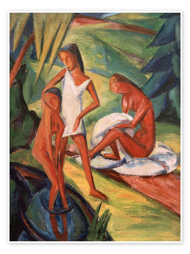 Poster Three Girls by the Water I, 1918