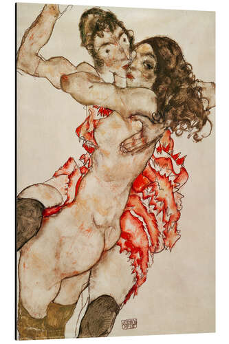 Obraz na aluminium Two Women Embracing, 1915