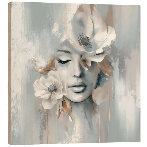 Wood print Sky and Petal