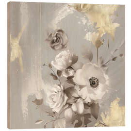 Obraz na drewnie Goldleaf Bloom - Bella Eve