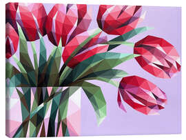 Lienzo Red Tulips in a Vase - Maria Tuzhilkina