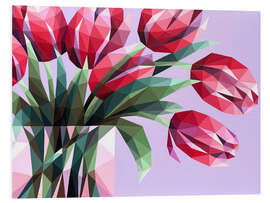 Stampa su PVC Red Tulips in a Vase