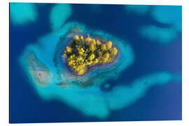 Aluminium print Ludwiginsel in the Eibsee, near Grainau