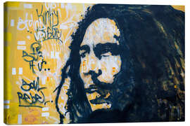 Canvas print Bob Marley mural, Kingston, Jamaica