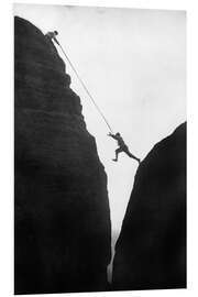 Hartschaumbild Bergsteiger, ca. 1930