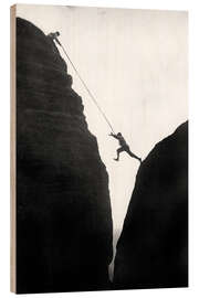 Holzbild Bergsteiger, ca. 1930