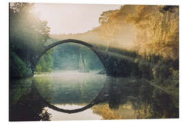 Aluminium print Rakotz Bridge or Devil's Bridge in Kromlauer Park, Saxony
