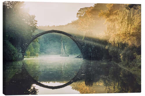 Stampa su tela Rakotz Bridge or Devil's Bridge in Kromlauer Park, Saxony