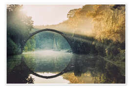 Wall print Rakotz Bridge or Devil's Bridge in Kromlauer Park, Saxony