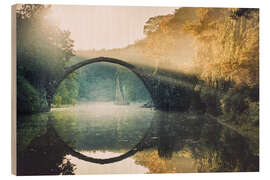 Cuadro de madera Rakotz Bridge or Devil's Bridge in Kromlauer Park, Saxony