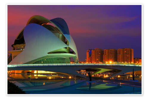 Poster Palace of the Arts Reina Sofia, Valencia