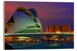 Cuadro de madera Palacio de las Artes Reina Sofía, Valencia