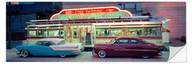 Wandsticker Diner mit Oldtimern in St. Paul, Minneapolis