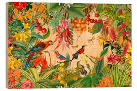 Hout print Tropical Summer Garden Fruits